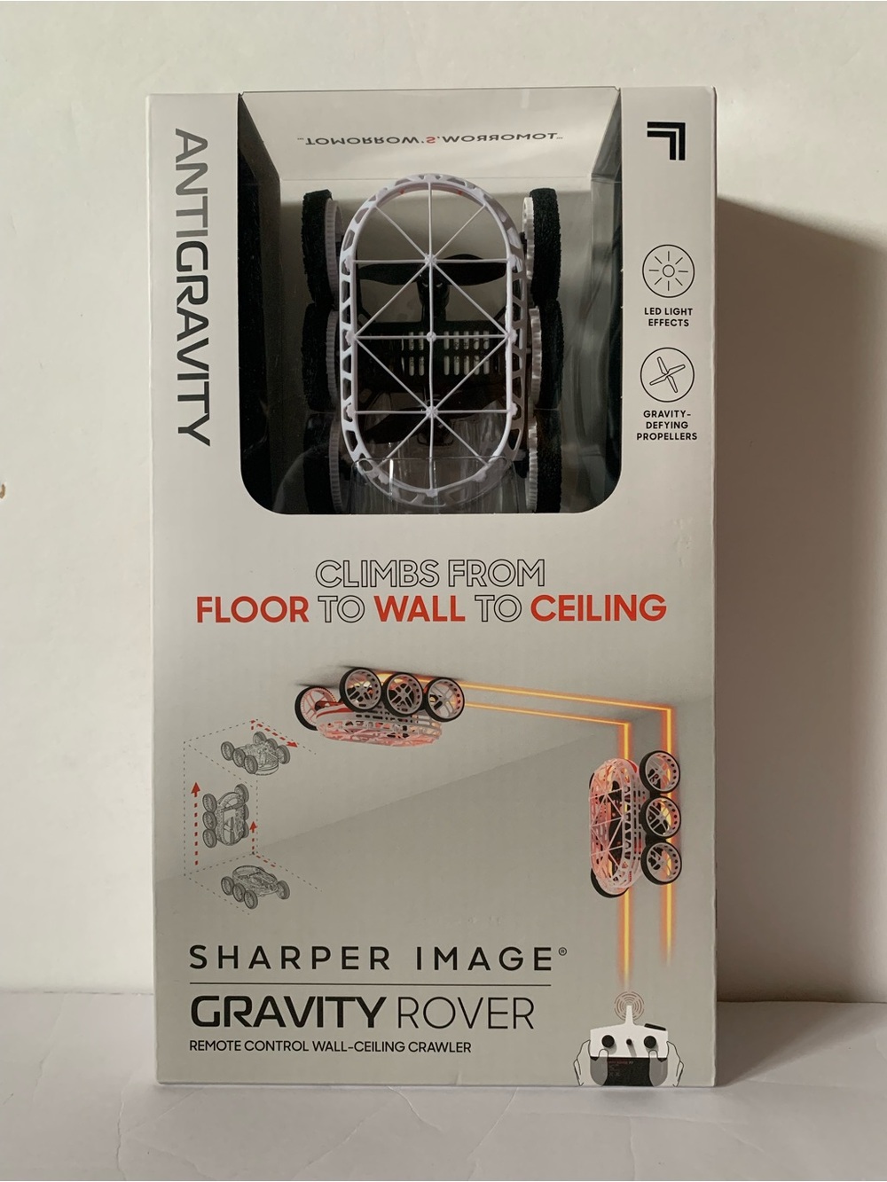 NIB. Sharper Image Gravity Rover Remote Control Wall-Ceiling Crawler - Picture 2 of 6